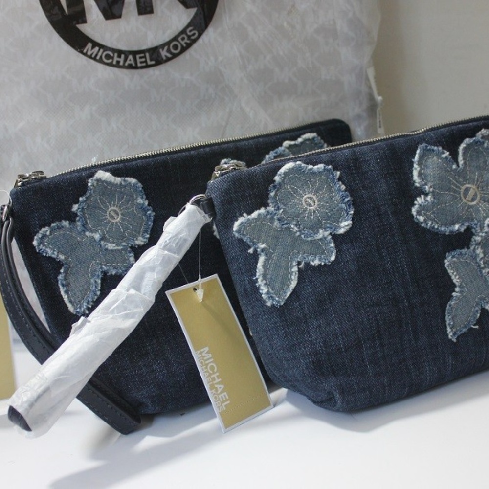 Michael Kors Denim Medium Pouch